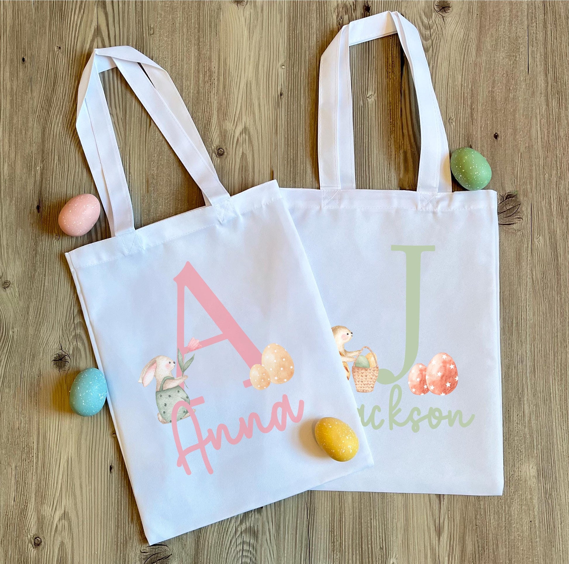 Personalised easter gift bag, Easter bag, Easter accessories, Personalised easter gifts, Easter basket, easter egg hunt bag, initial bag