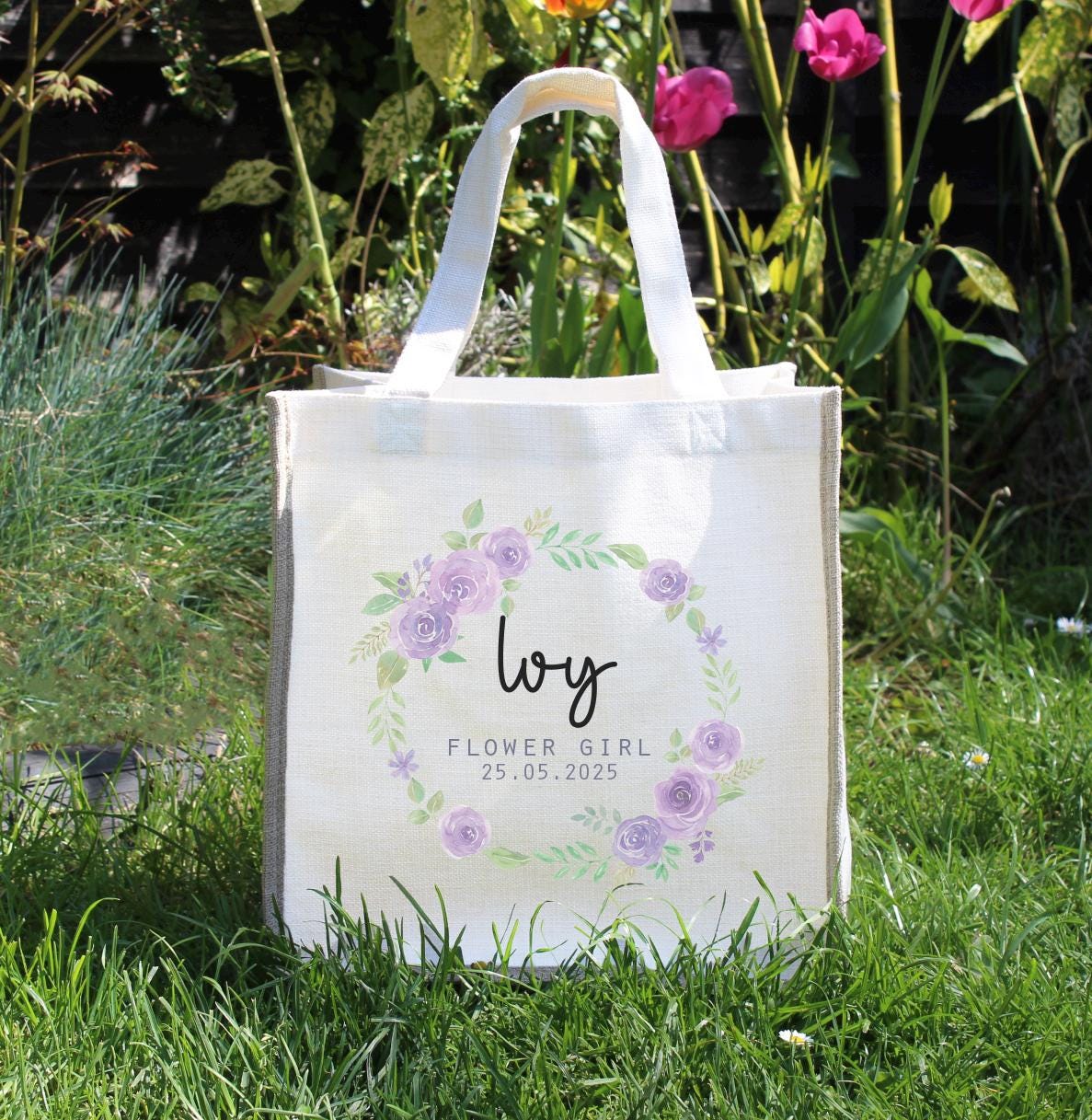 Personalised flower girl gift bag, Personalised page boy gift bag, Personalised bridesmaid gift bag, Personalised ring bearer gift