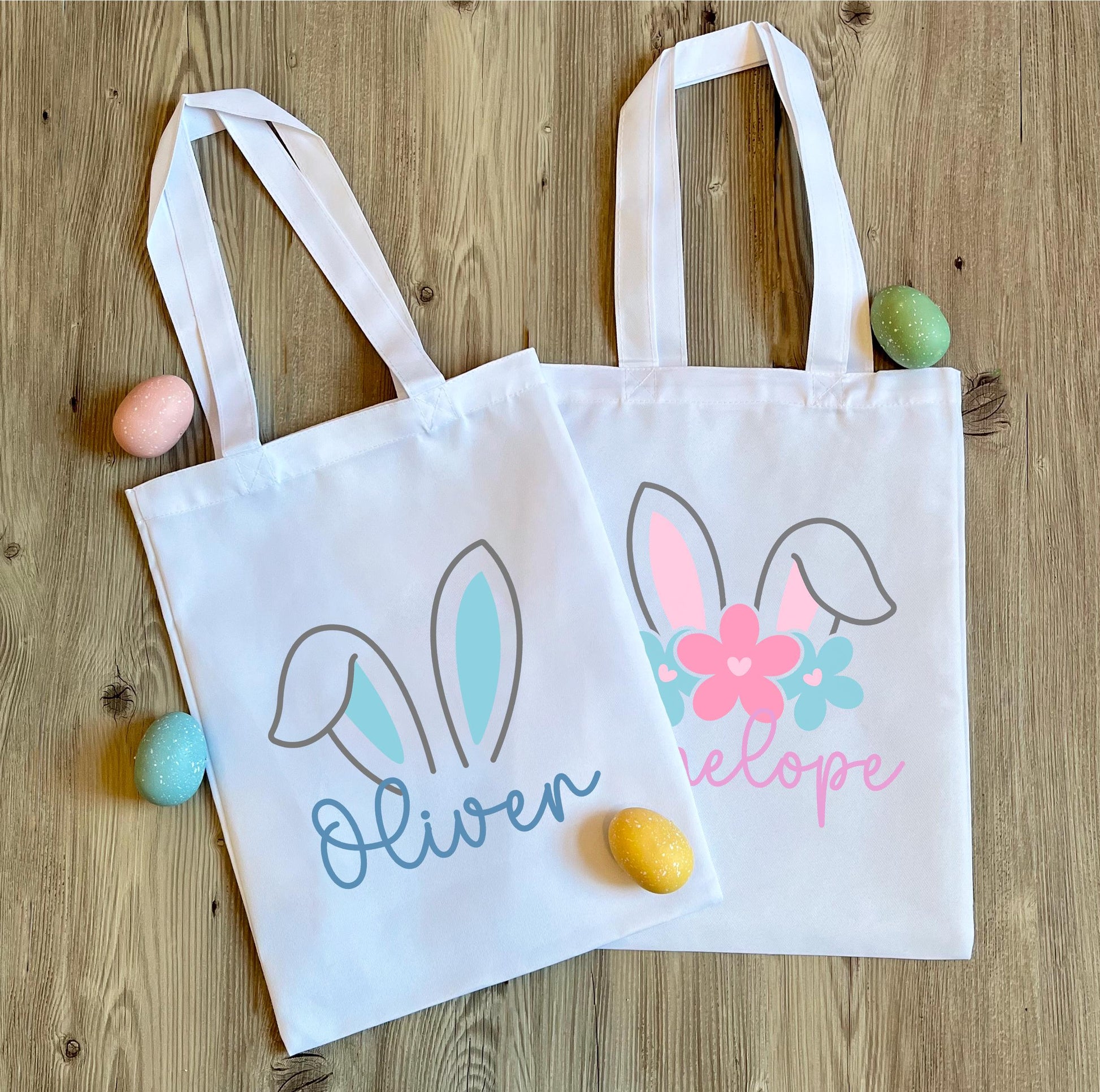 Personalised easter rabbit gift bag, Easter bag, Easter accessories, Personalised easter gifts, Easter basket, initial bag