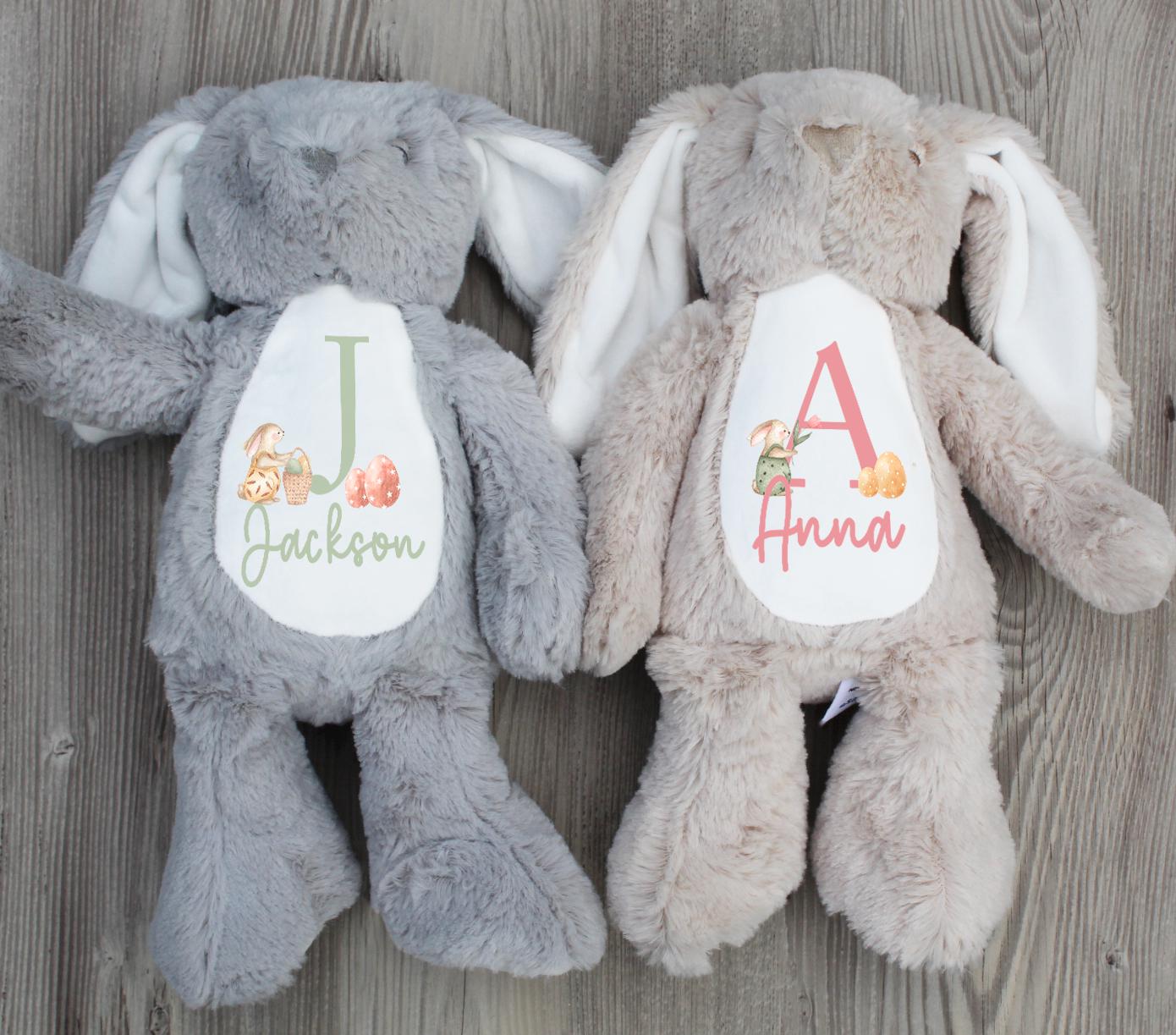 Personalised easter egg wreath bunny, easter basket, Easter gift, Easter bunny, Easter teddy, first easter teddy, girl gift, boy gift