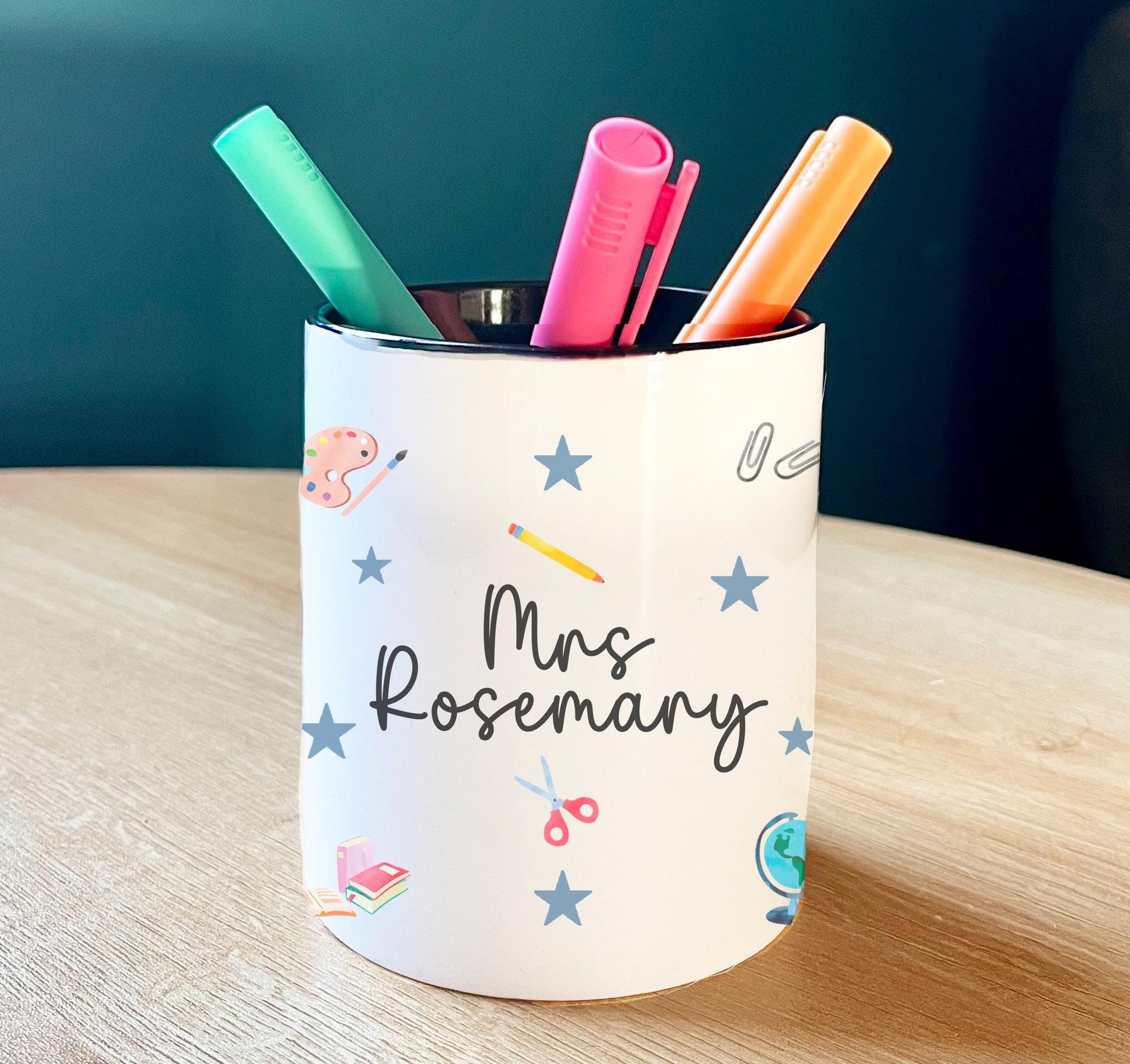 Personalised school teacher pencil stationary pot gift, Teacher stationary pencil pot, Headteacher stationary pencil pot