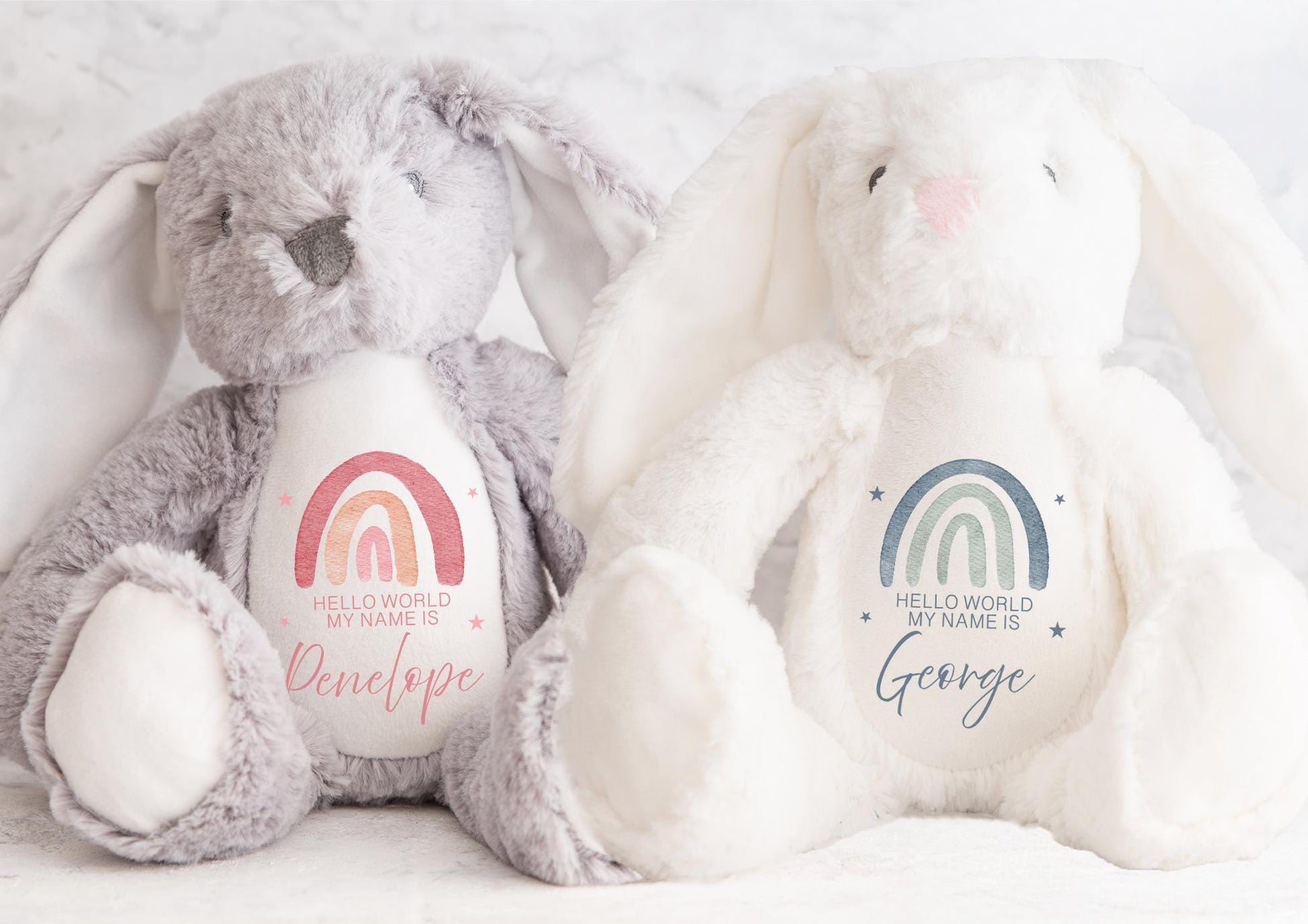 Personalised newborn baby teddy , Newborn baby keepsake gift , Personalised baby girl gift , Personalised baby boy gift