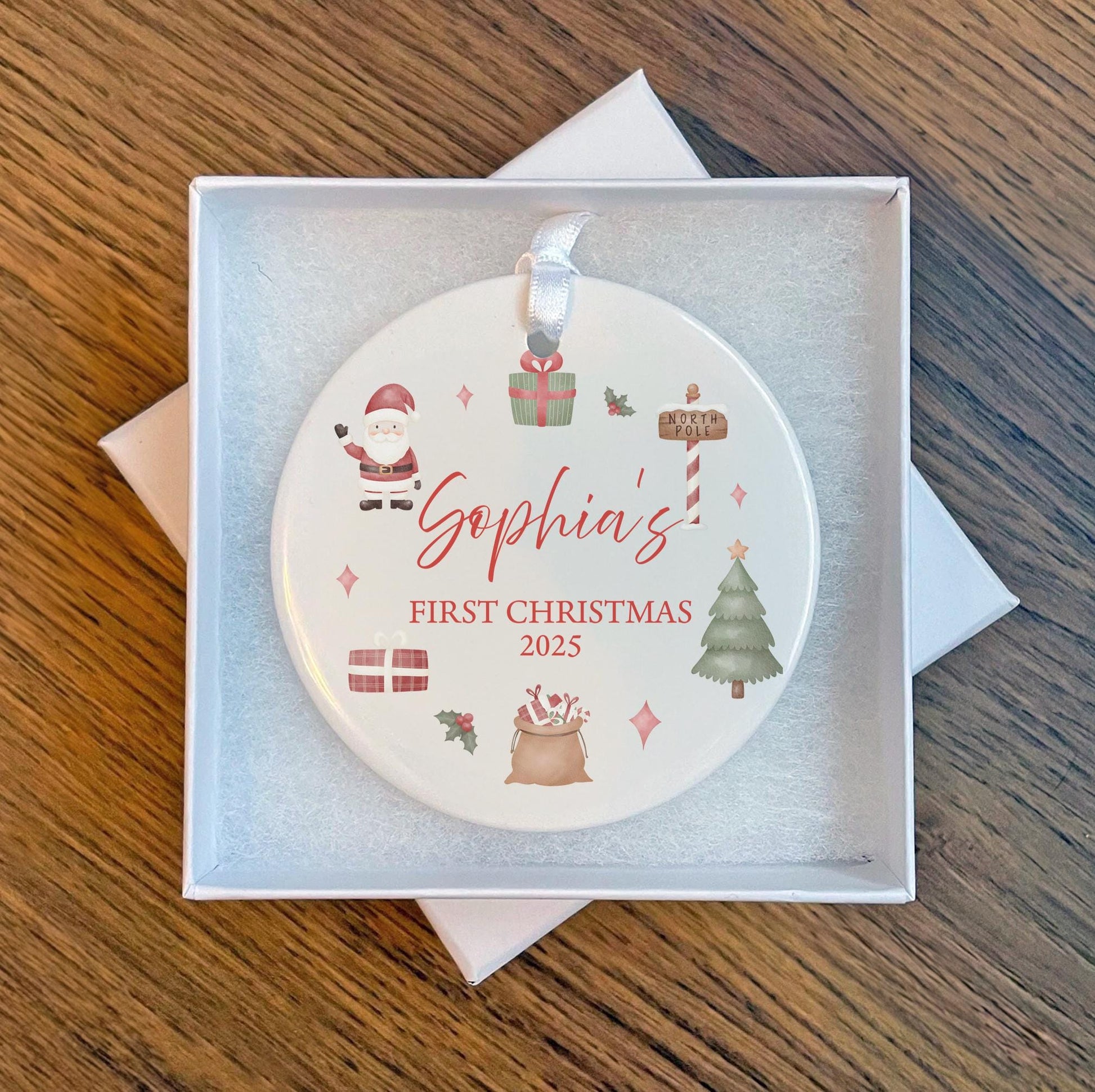 Personalised first christmas ornament , Babies first christmas , My first christmas gift , Christmas eve box , Personalised christmas gift