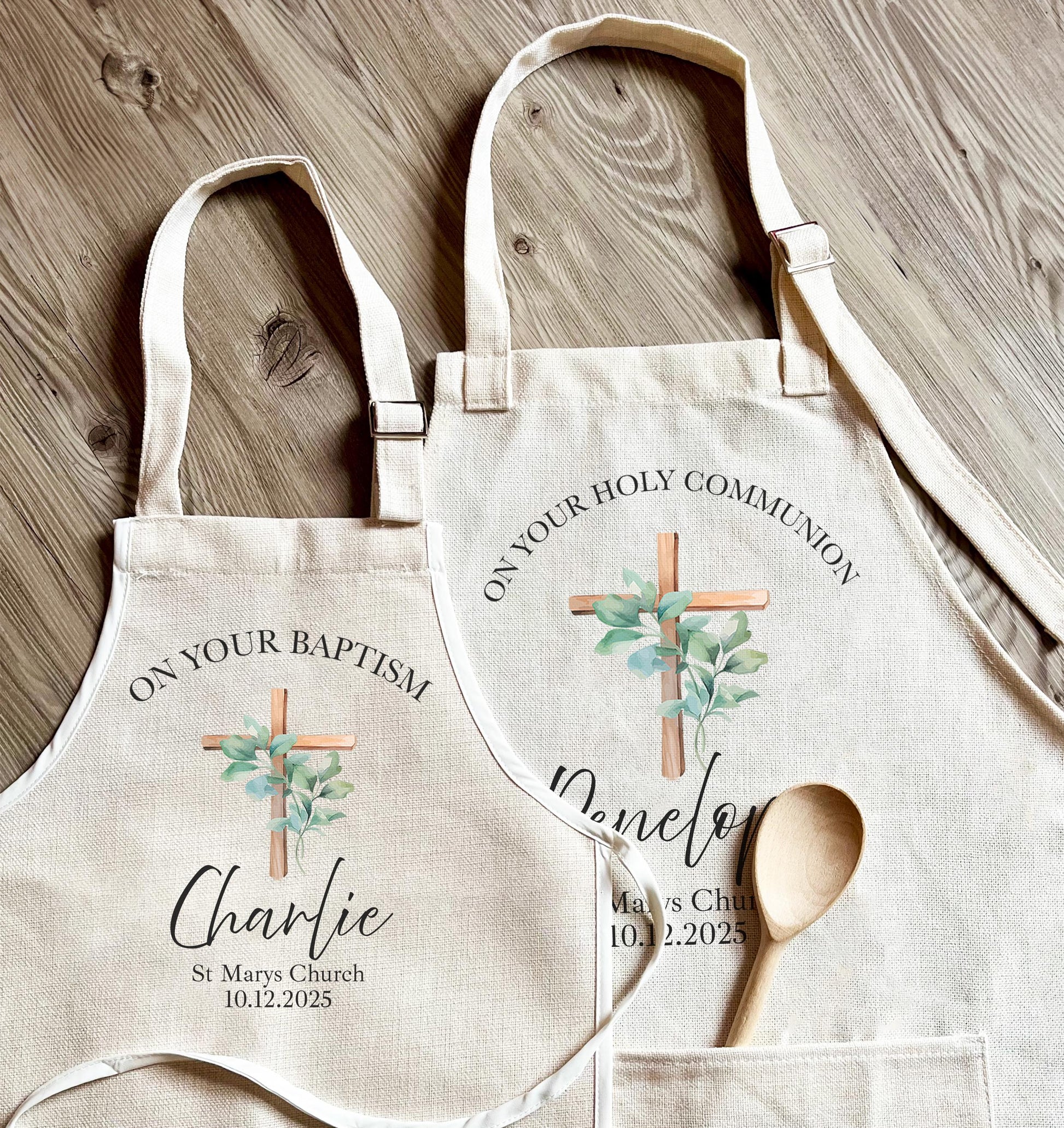 Personalised religeous ceremony childrens apron gift,  Personalised holy communion gift, Personalised  childrens apron gift,