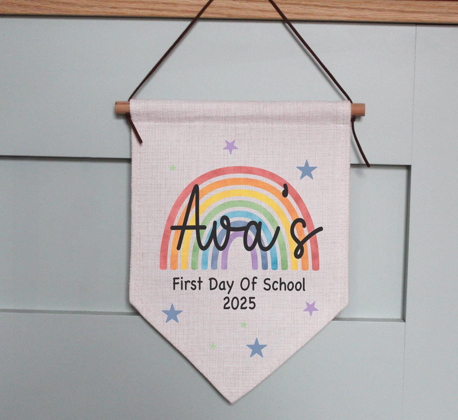 Personalised first day of school sign , Back to school photoprop sign , First day of preschool sign ,  First day of nursery sign