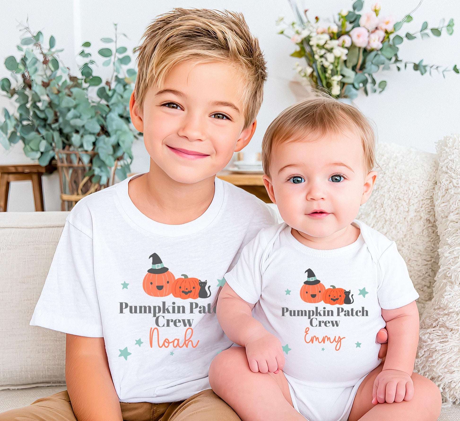 Personalised pumpkin patch crew top, Personaliseed pumpkin patch crew baby vest, Pumpkin patch crew baby sleepsuit, Pumpkin patch clothes