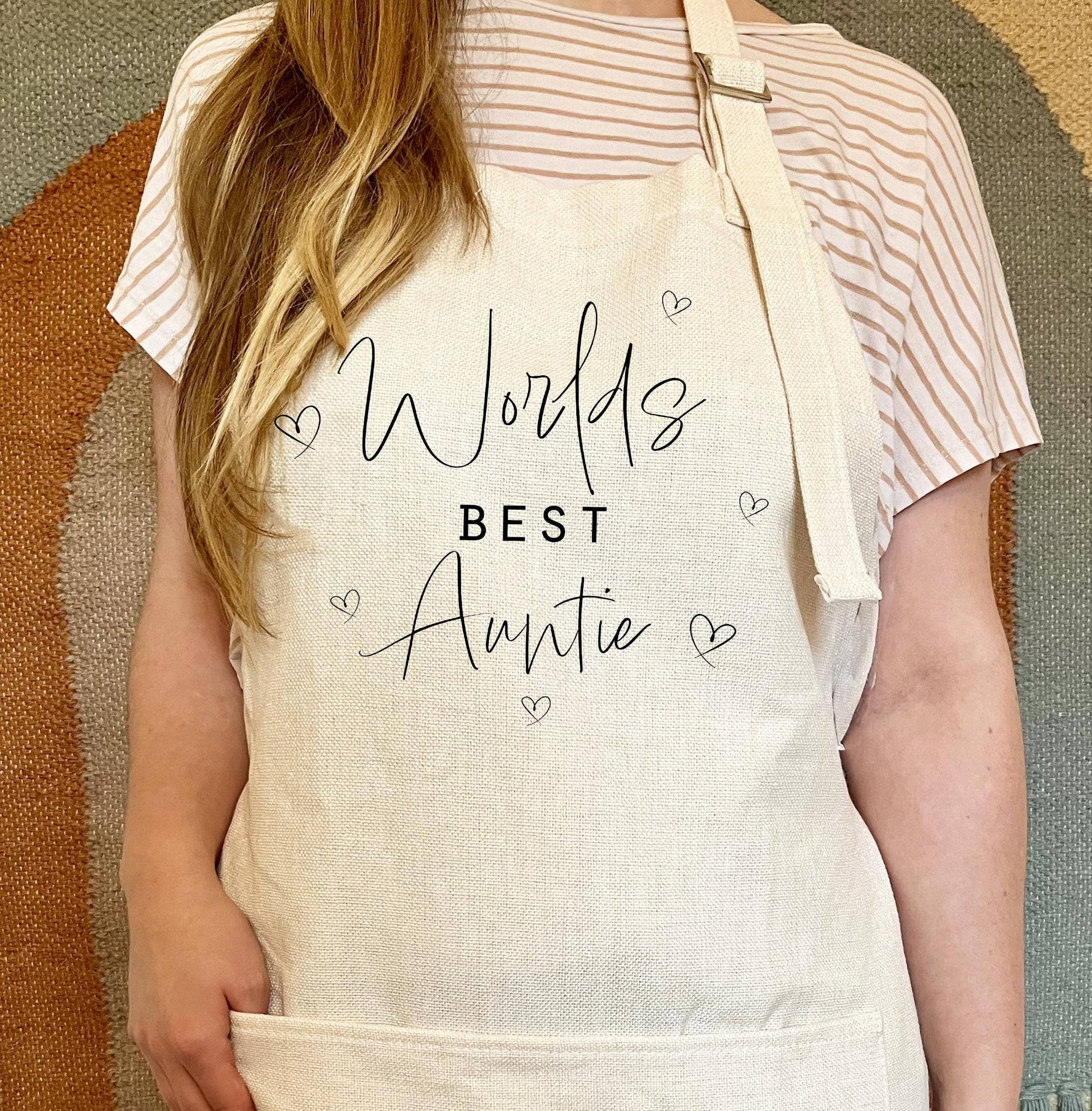Personalised worlds best mummy apron, Personalised auntie baking apron, Personalised nanny apron, Personalised mummy apron