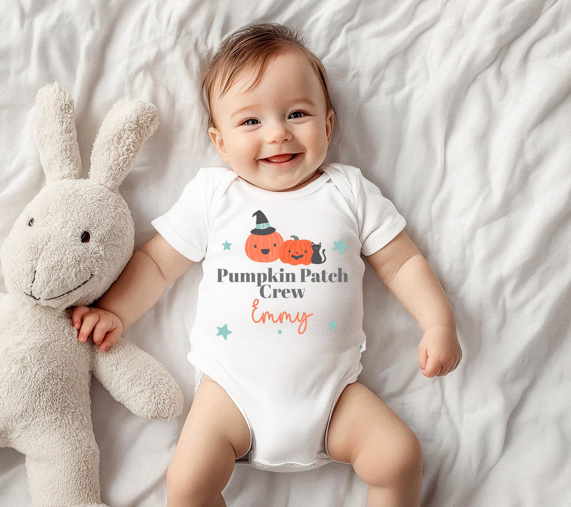 Personalised pumpkin patch crew top, Personaliseed pumpkin patch crew baby vest, Pumpkin patch crew baby sleepsuit, Pumpkin patch clothes