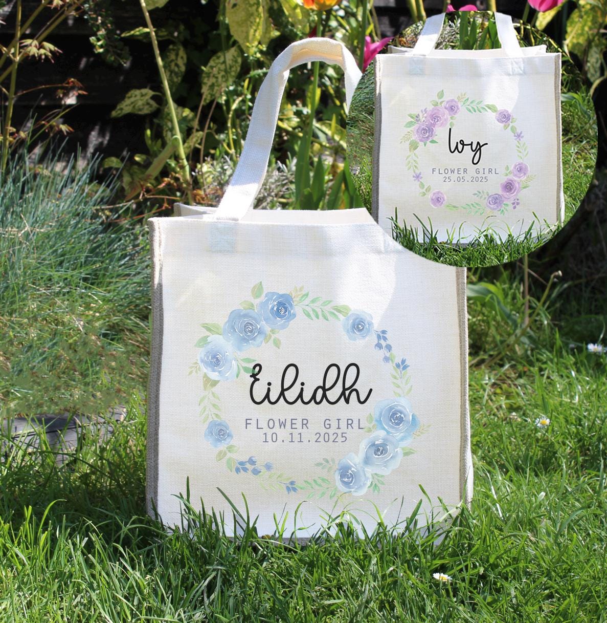 Personalised flower girl gift bag, Personalised page boy gift bag, Personalised bridesmaid gift bag, Personalised ring bearer gift