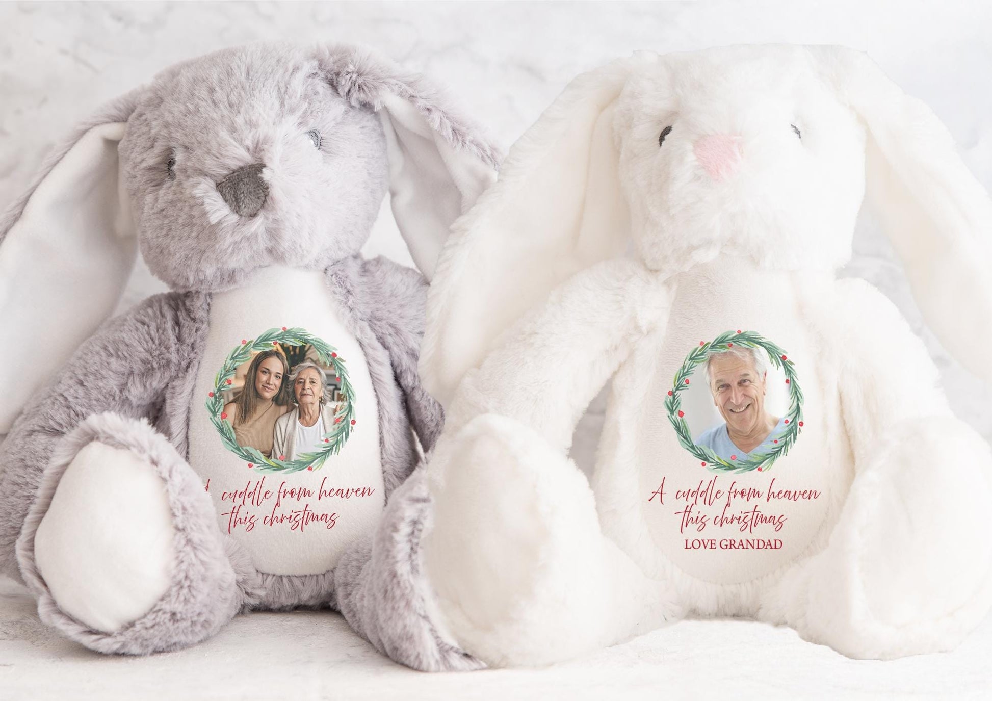 Personalised memorial a cuddle from heaven teddy , Christmas teddy , Christmas gift , Memorial gift , Sorry for your loss teddy