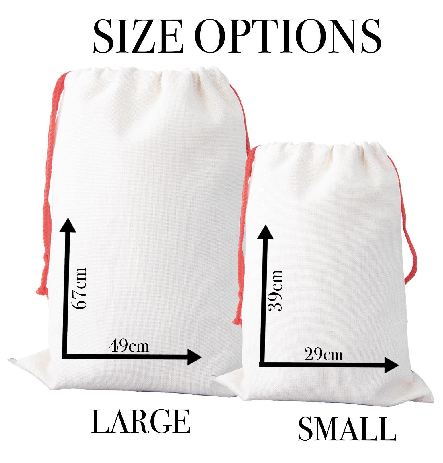 Whimsical Vintage Christmas Sack , Personalised present sack , Vintage santa decor , Vintage santa stocking , Christmas eve box