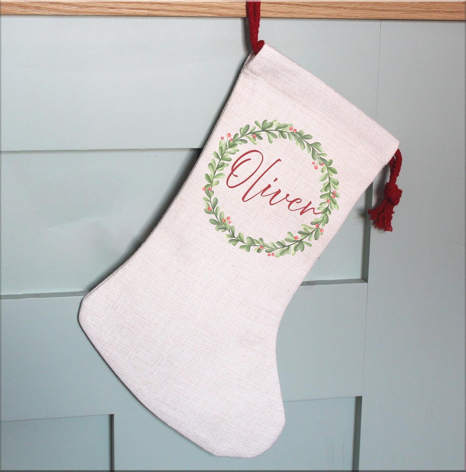 Personalised christmas childrens santas stocking xmas eve gift christmas eve box personalised santa sack first christmas gift