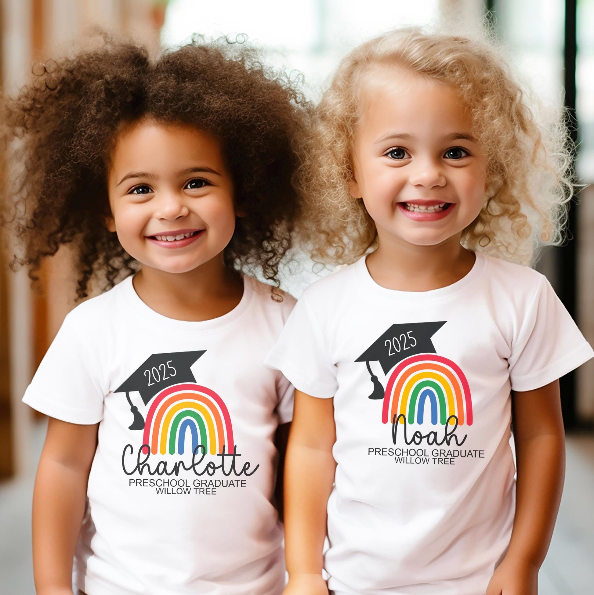 Personalised kids preschool graduation t-shirt, Personalised toddler nursery graduation t-shirt, Personalised graduate preschool top
