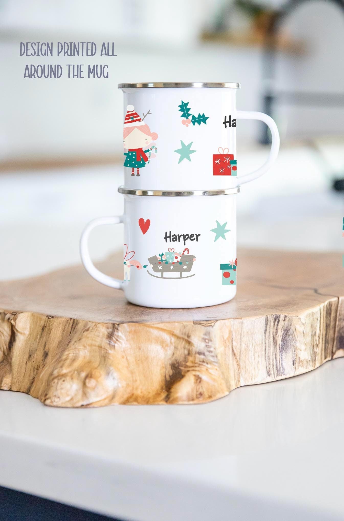 personalised christmas unicorn funky hot chocolates childrens enamel mug christmas eve box personalised santa sack first christmas gift