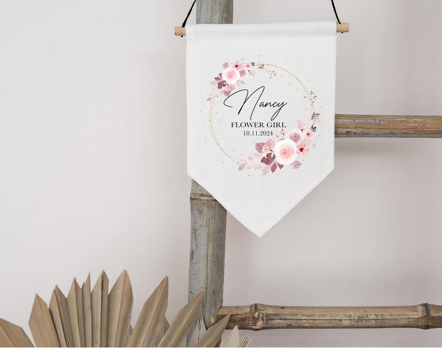 Personalised will you be my flower girl bridesmaid grey bunny teddy wedding favour