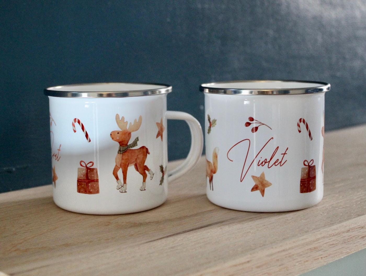 personalised christmas woodland animal enamel mug gift christmas eve box personalised santa sack first christmas gift