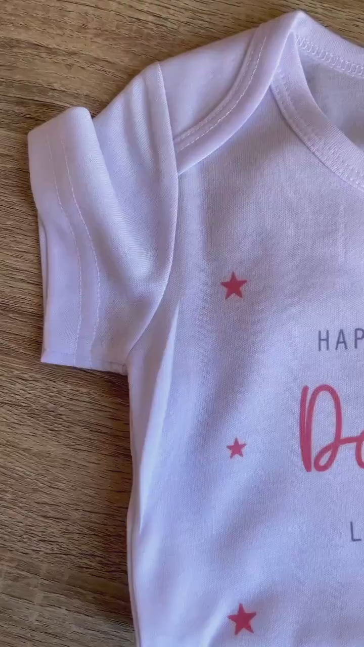 personalised happy birthday daddy vest, baby clothes, birthday dad gift, first birthday as my daddy day, Best daddy vest