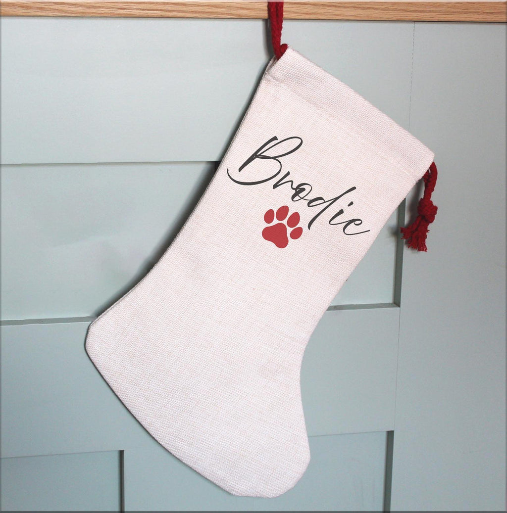 Personalised Pet Christmas Stockings ,  Dog Bone Stockings , Paw Holiday Stocking for Dog , Christmas Gift , Dog Stockings