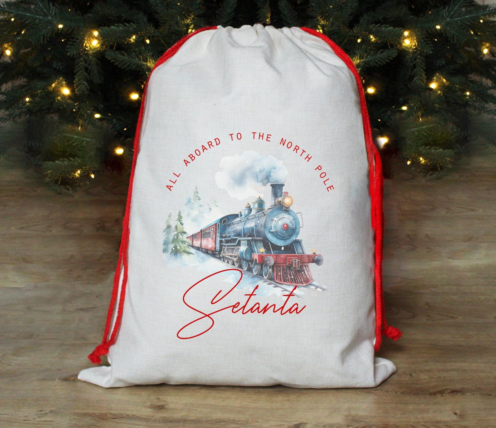 Christmas sack Personalised magic christmas train gift sack christmas eve box personalised santa sack first christmas gift