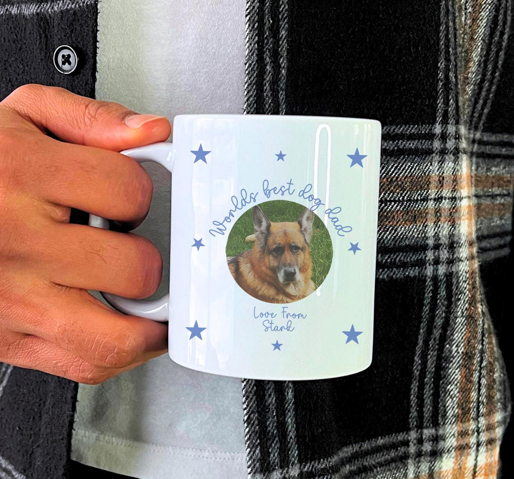 Personalised worlds best dog ceramic mug, Personalised dog mug, Worlds best dog dad, Personalised fathers day mug, gift for him