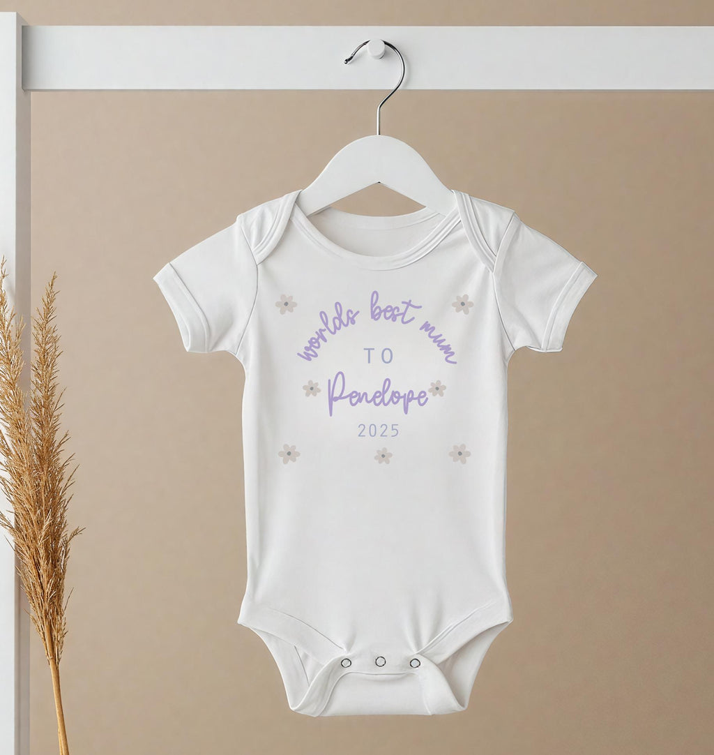 personalised worlds best mum mothers. day vest, baby clothes, mothers day gift, first mothers day, first mothers day gift, Best mummy vest