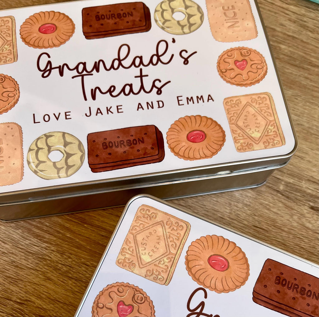 Personalised teacher treat tin gift, Personalised teacher appreciation gift, Custom teacher treats and cakes tin, Headteacher treats tin