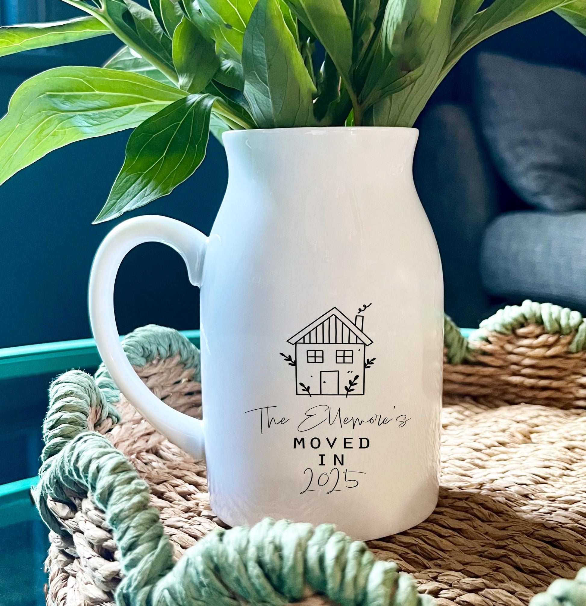 Personalised first home flower vase gift, New home small vase, Personalised housewarming flower vase gift, Couple first home gift vase