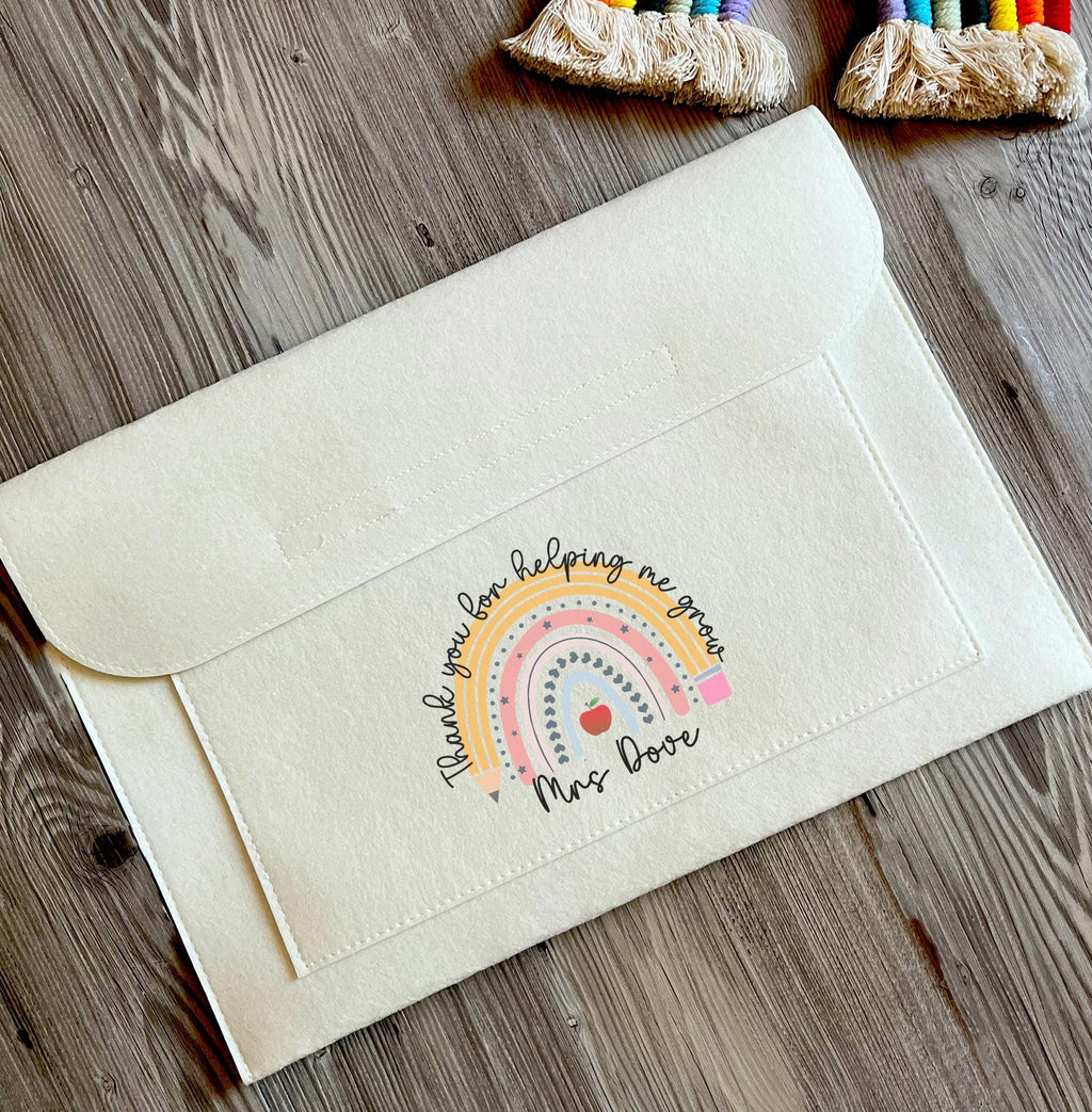 Personalised teacher folder gift, Personalised head teacher folder stationary gift, Custom teacher stationary office gift present