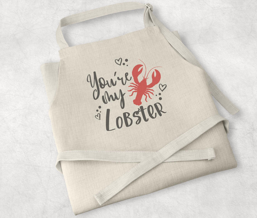 you're my lobster valentines day adult apron, valentines day apron, Lobster apron