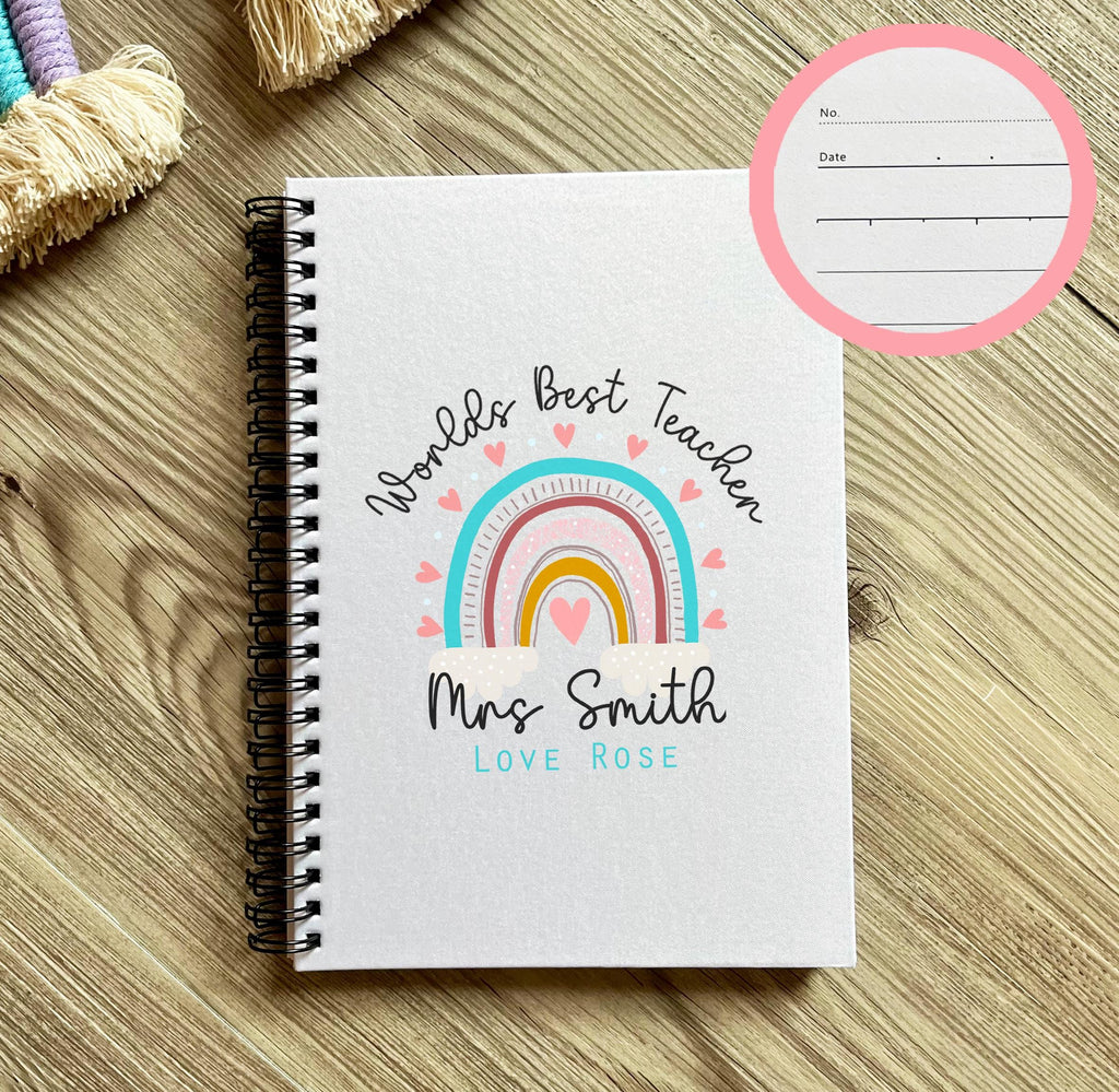 Personalised custom school teacher note book gift, Teacher stationary note book, Headteacher stationary note book, Teacher notebook
