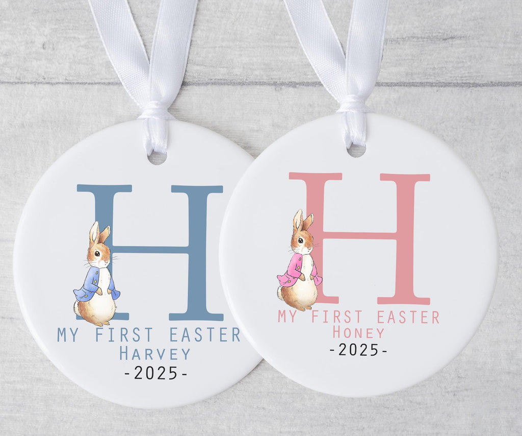 personalised first easter rabbit ornament, Easter gifts, Easter keepsake, Personalised easter gifts, Gifts for boys, Gifts for girls