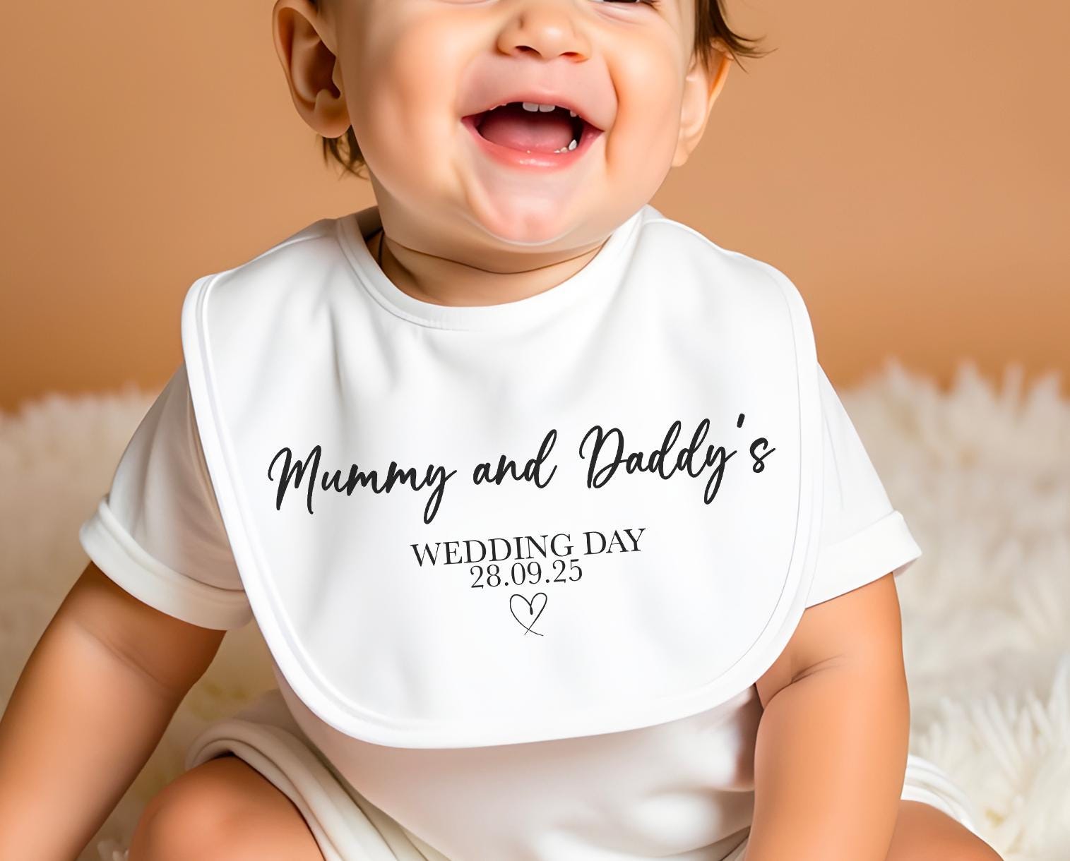 Personalized Baby Wedding Bib: Keepsake Gift for Mummy & Daddy