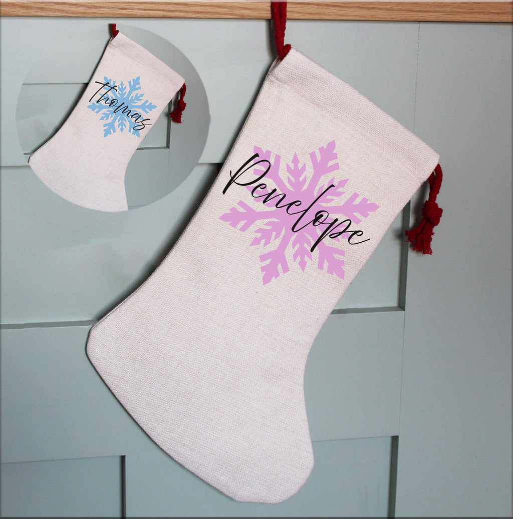 Personalised christmas colourful girls unicorn stocking,  xmas stocking, christmas eve box, personalised santa sack, first christmas gift