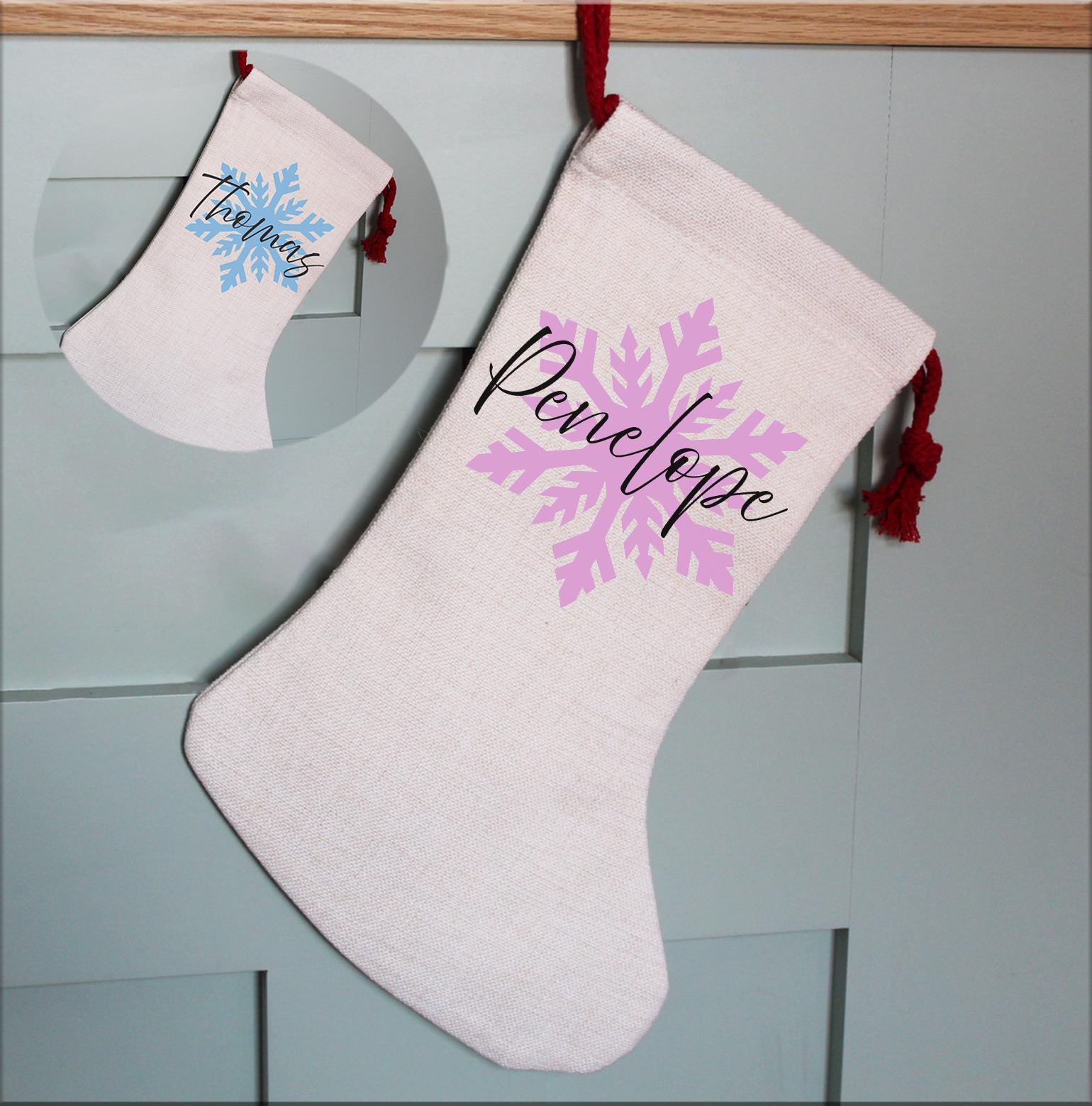 Personalised christmas colourful girls unicorn stocking,  xmas stocking, christmas eve box, personalised santa sack, first christmas gift