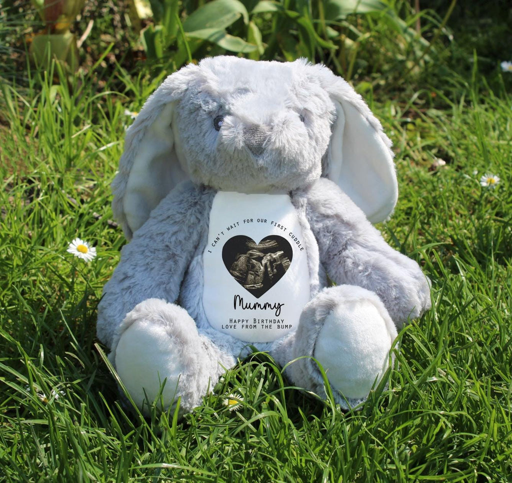 Personalised happy birthday mummy baby scan teddy, Mothers day baby scan teddy, Birthday gift for mum, Gift for mum, Birthday teddy