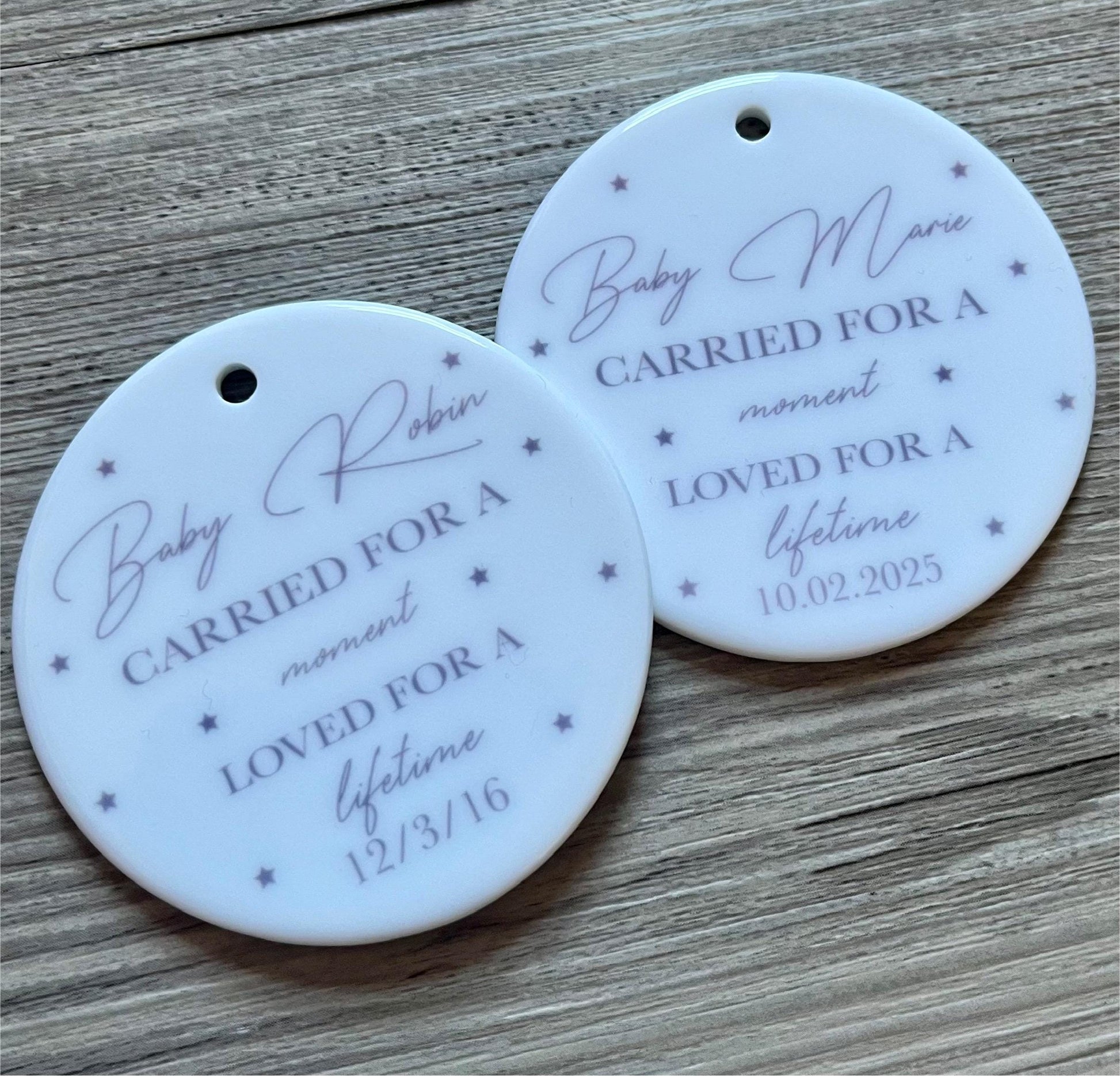 Personalised born sleeping baby ornament, baby loss gift, Stillborn baby gift , Angel baby gift, breavement ornament