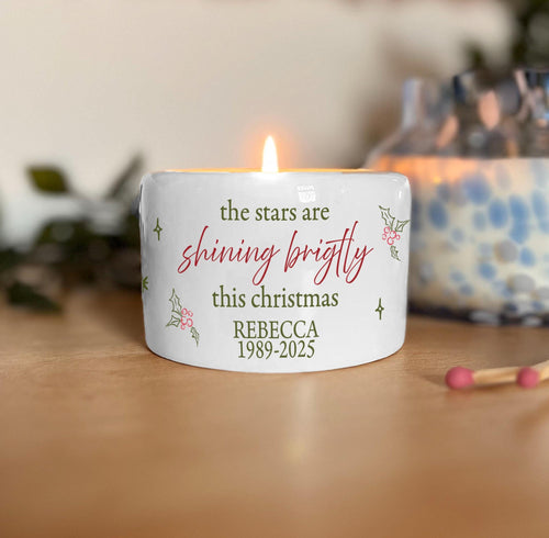 Christmas Memorial Gift , In Loving Memory Christmas tealight , Christmas Scented Candle , Personalised tealight gift , Christmas gift