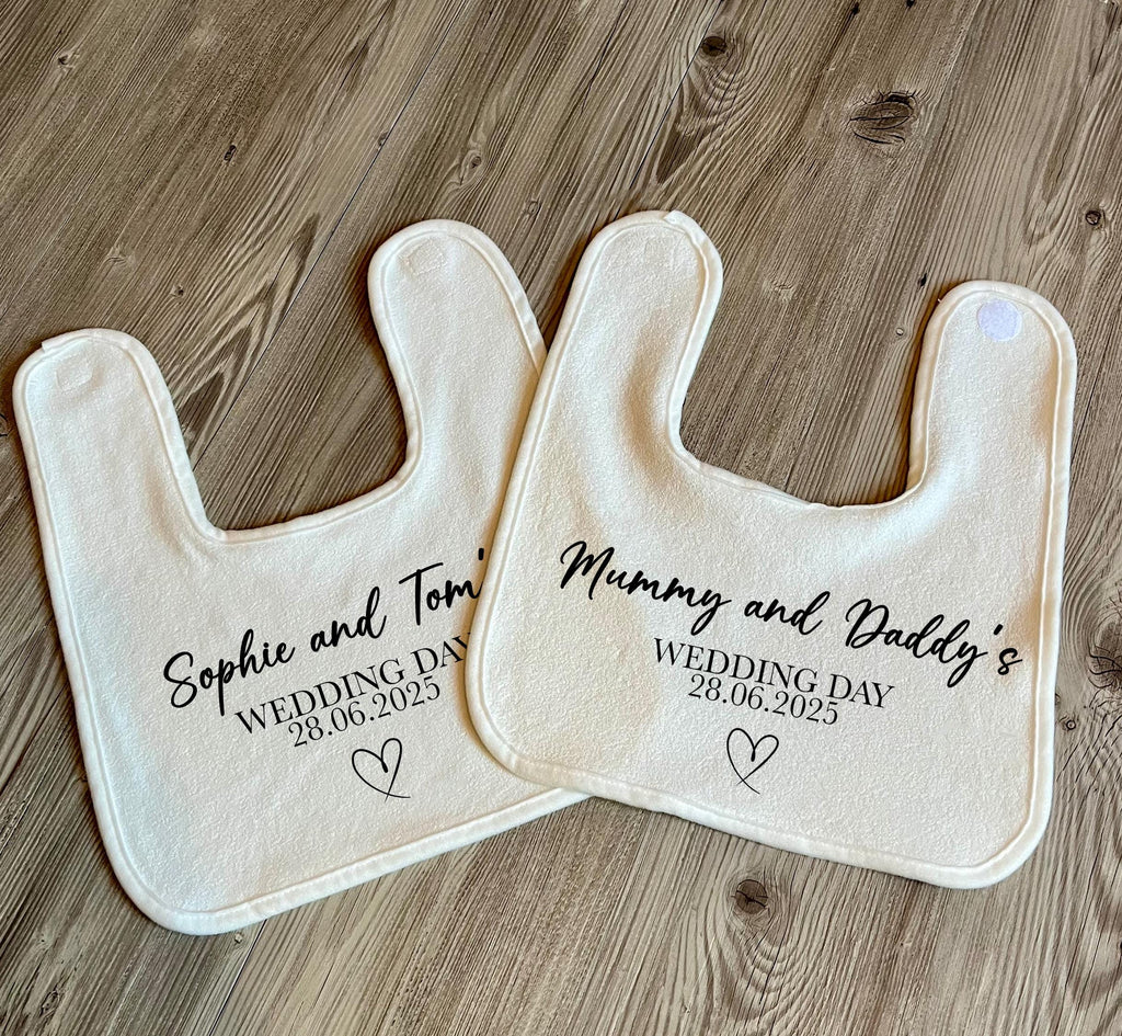 Personalized Baby Wedding Bib: Keepsake Gift for Mummy & Daddy