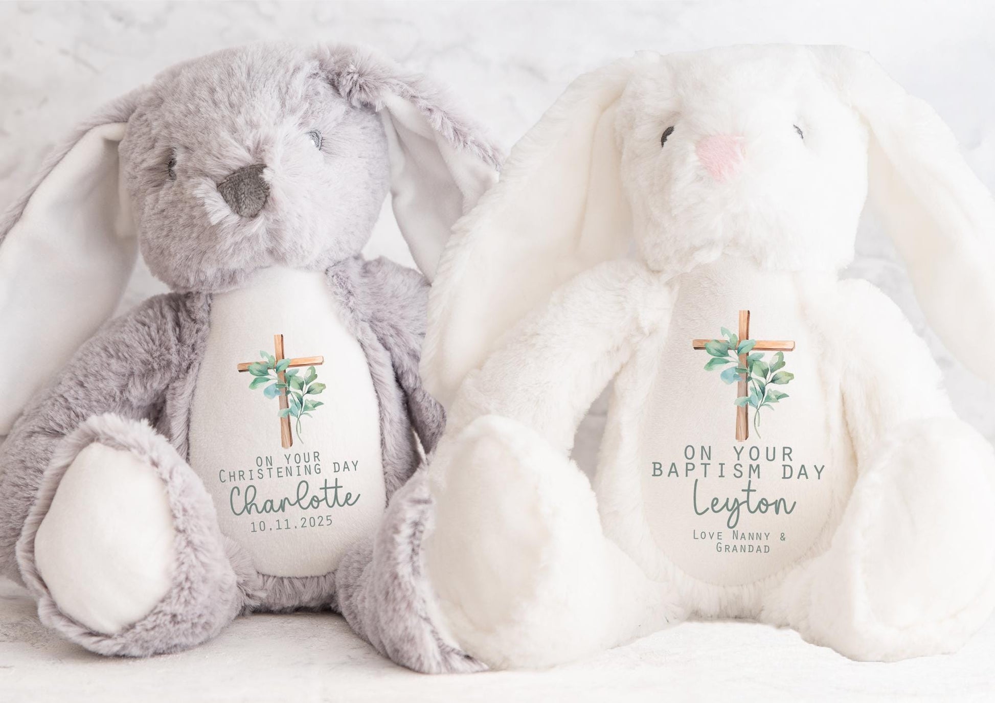 Personalised baby christening cross teddy, Personalised baby baptism cross teddy, Personalised naming ceremony chikd teddy