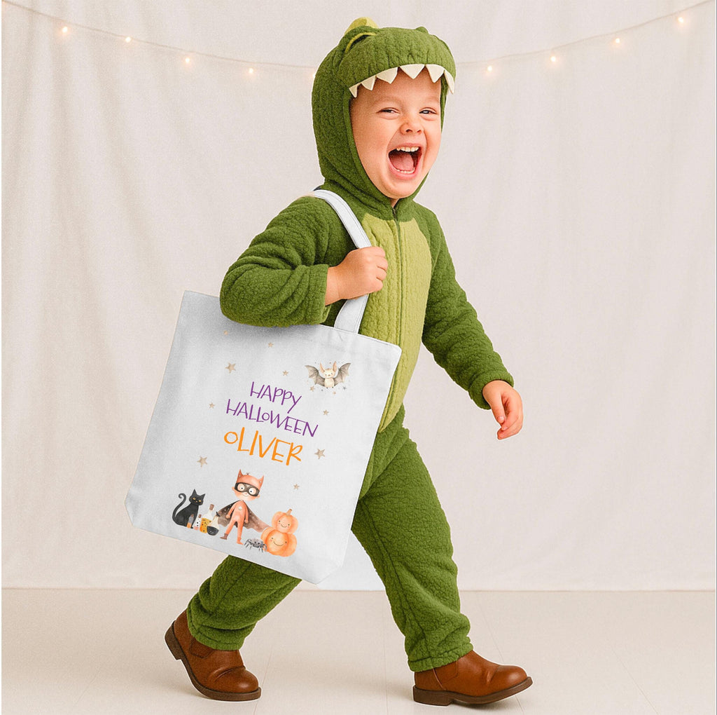 Personalised Halloween superhero bag , Boo Basket , Trick or Treat superhero Bag , Halloween Gift Bag , Halloween superhero Baskets