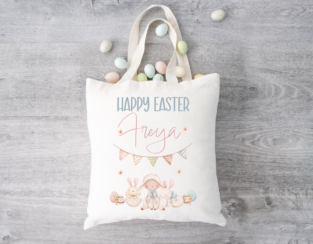 Personalised traditional easter bunny gift bag, Easter bag, Personalised easter gifts, Easter basket, easter egg hunt bag