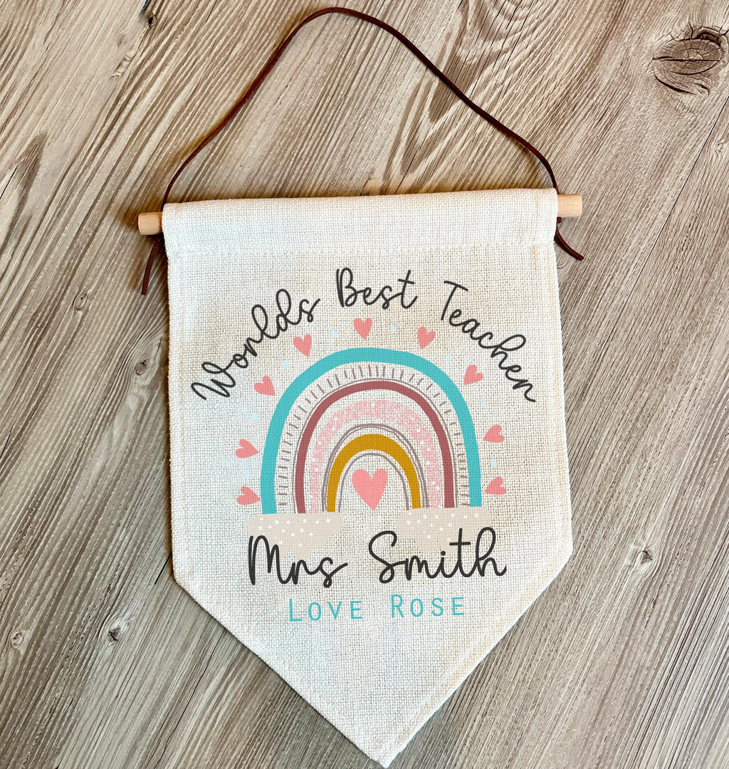 Personalised teacher wall hanging classroom gift, teacher classroom gifts, school classroom decor, teacher appreciation gift