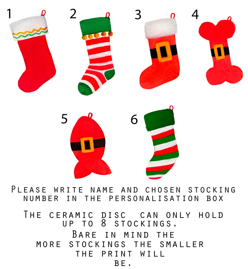 Personalised family stocking wall hanging christmas decor, Personalised christmas wall hanging decoration, Family stocking decoration