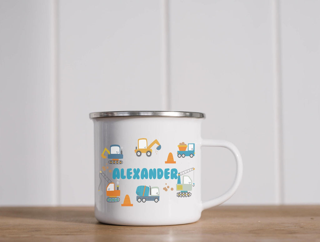 Safari animal personalised children’s enamel mug custom gift