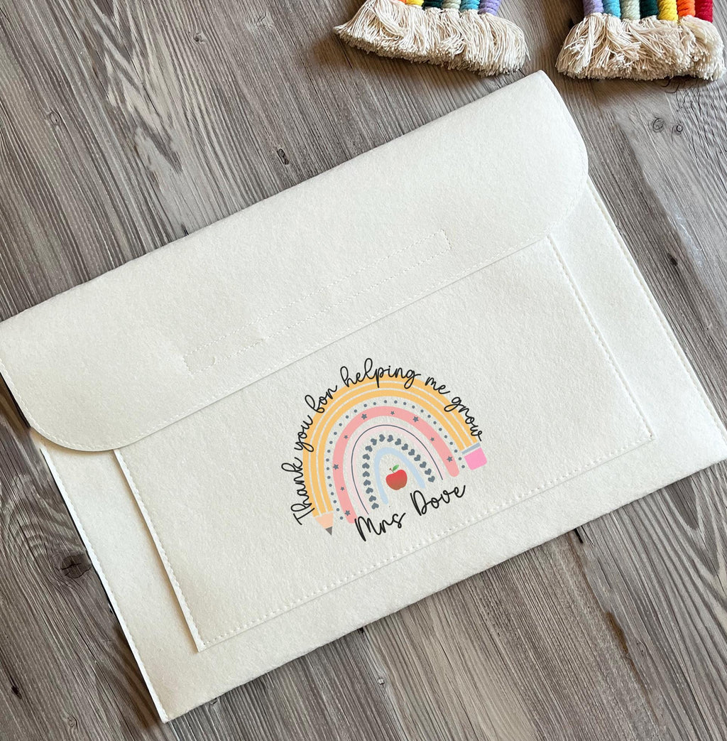 Personalised teacher folder gift, Personalised head teacher folder stationary gift, Custom teacher stationary office gift present