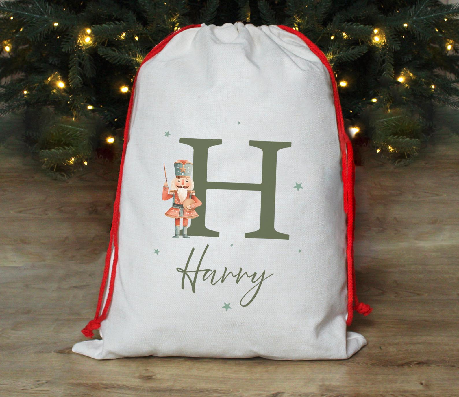 personalised santa sack , Christmas sack, Christmas stocking , stocking , Christmas Eve box , first Christmas gift, Christmas mug