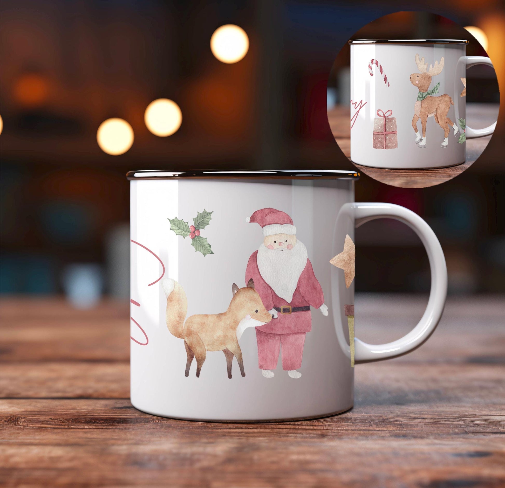 personalised christmas woodland animal enamel mug gift christmas eve box personalised santa sack first christmas gift