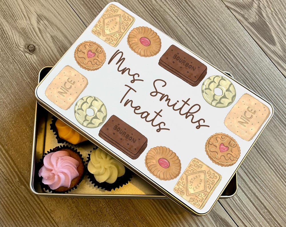 Personalised teacher treat tin gift