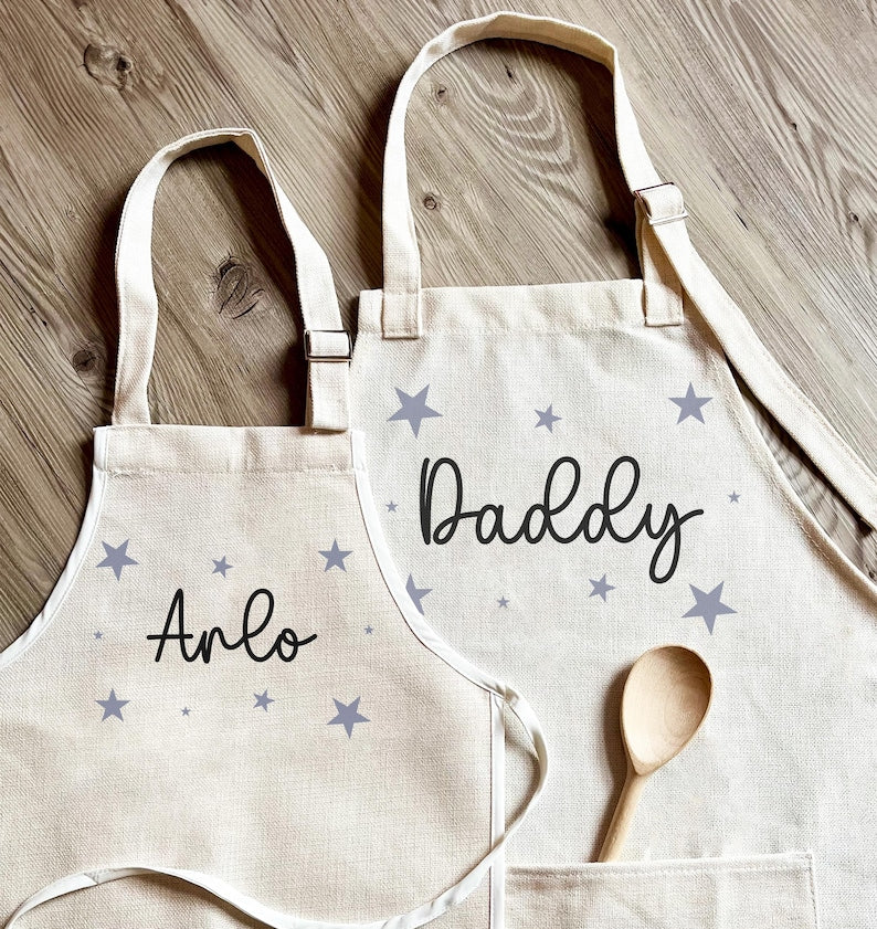 Daddy And Child Personalised Apron For Baking and Cooking