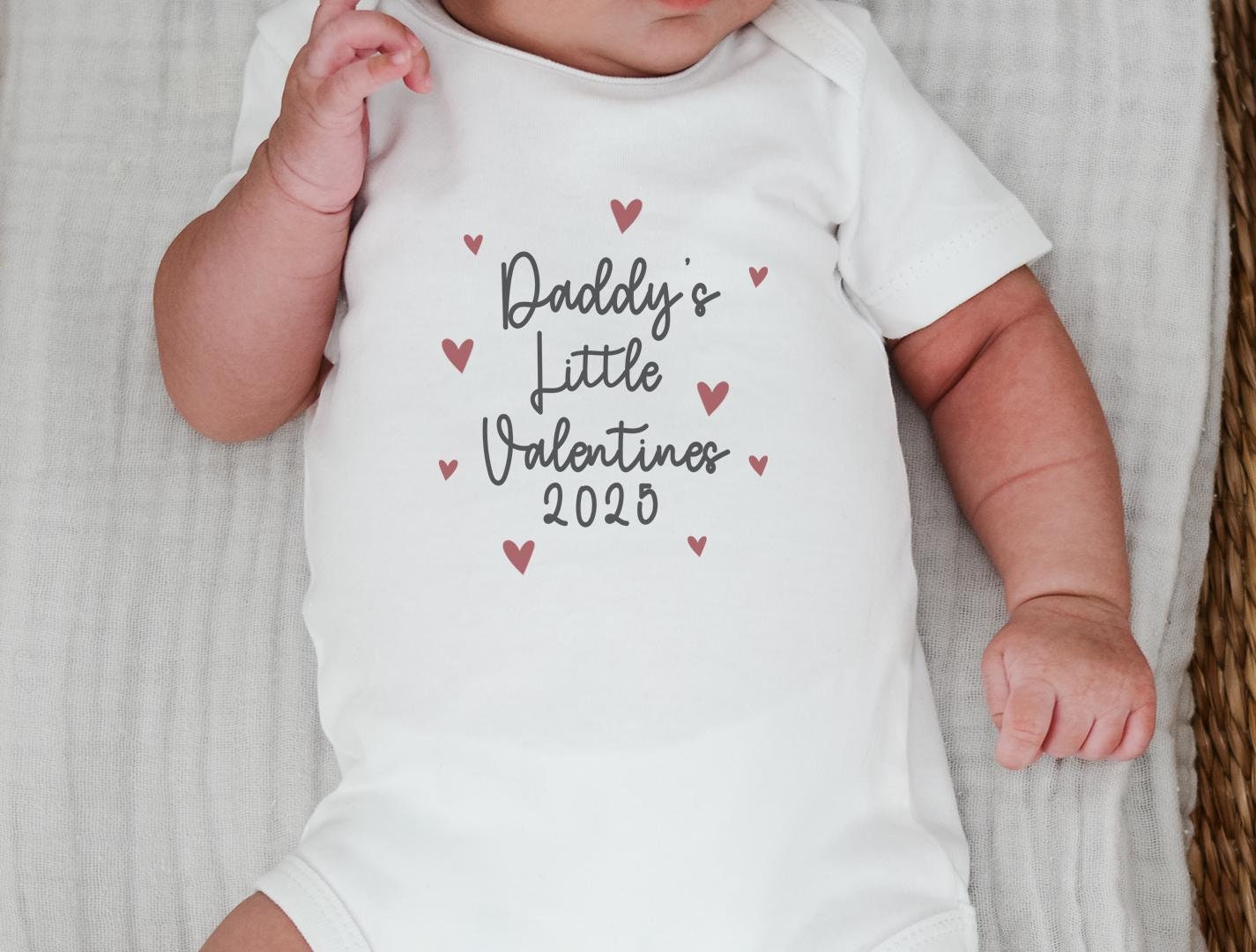 personalised daddys little valentines baby clothes first valentines dayvalentines day gift him her valentines day galentines day